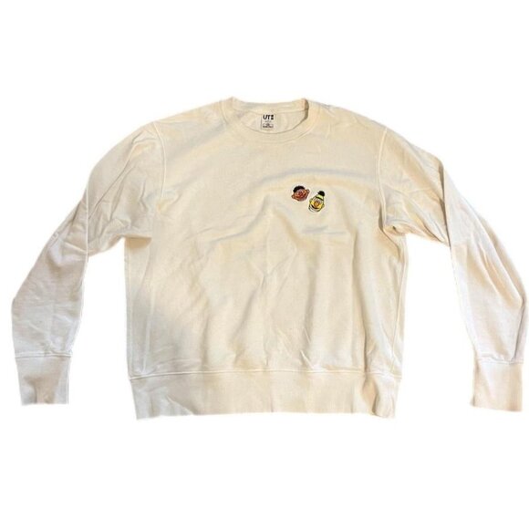 Uniqlo x Kaws x Sesame Street White Crewneck - Picture 1 of 4